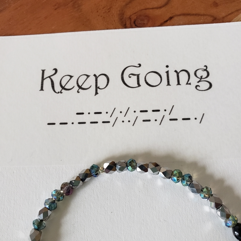 Morse Code Bracelet "Keep Going" - Picture 4 of 4